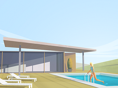 Hotel Insider - Splash illustration architecture holiday hotel illustration pool