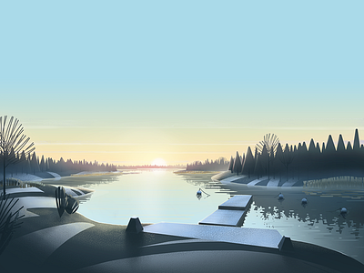 Grisslehamn - Winter illustration sweden winter