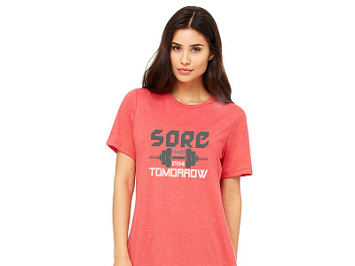 sore today strong tomorrow T-shirt branding design illustration logo minimal t shirt design t shirt design vector typography ui vector