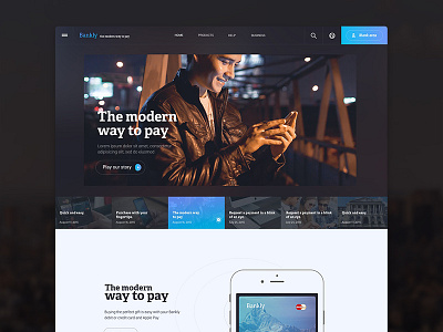 iBank bank concept design experience ibank interface responsive site ui ux web wip