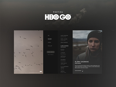 HBO / Pustina - Tv series artdirection czechdesigner hbo movie nmds tvseries ui ux website