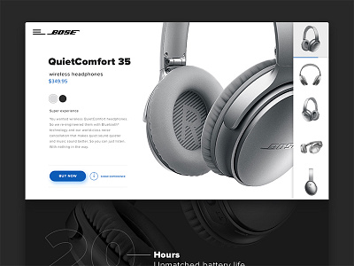 Online store for Bose QuietComfort 35 bose concept czechdesign desktop e commerce eshop online sketchapp store ui ux website