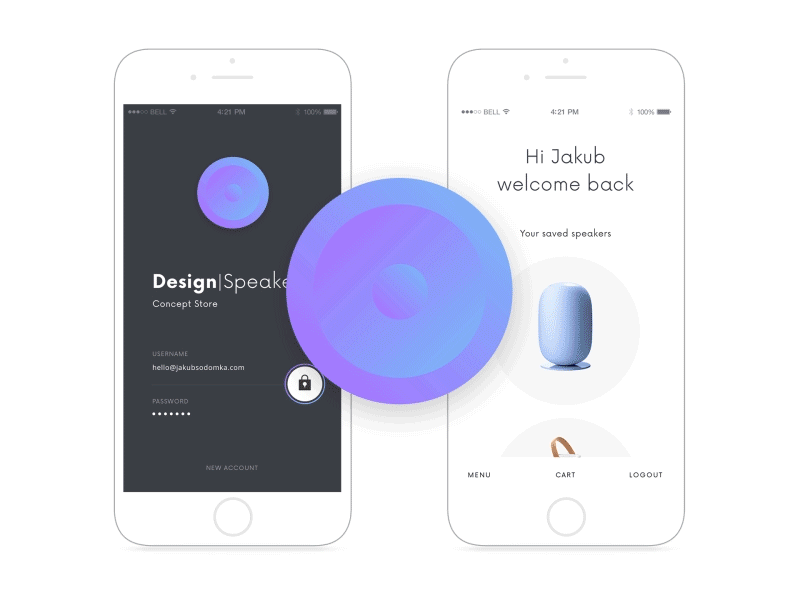 Design Speakers v01 app concept czechdesigner design gif interaction interface ios speaker transitions ui ux