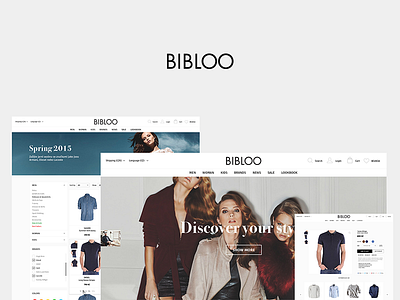 Bibloo brand design ecommerce fashion store interface store ui ux website