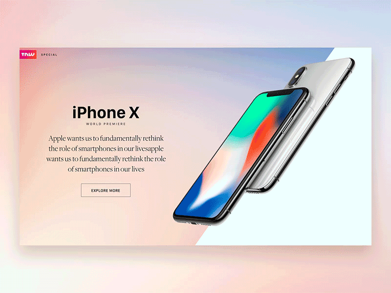 iPhone X - Introduction page - article