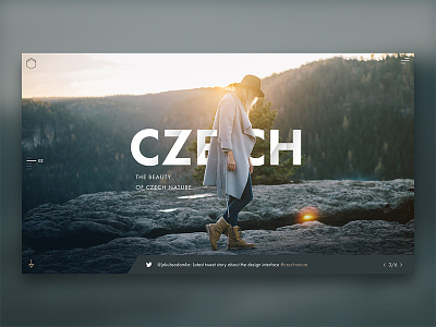 Traveler - design concept czech design interface landscape minimalism nature photography sketchapp ui ux web
