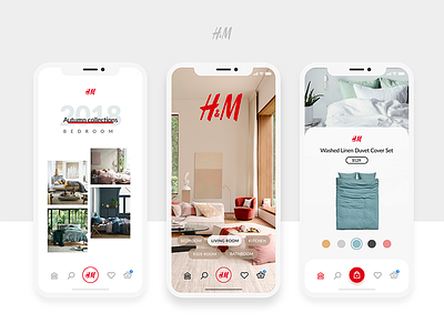 H&M Home App Concept app design ecommerce hm home interface ios iphonex product ui ux