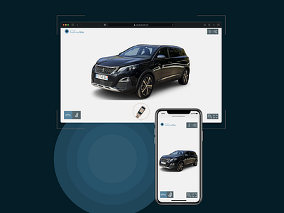 360° Responsive car viewer 360° car centered design logo peugeot reality responsive user viewer virtual