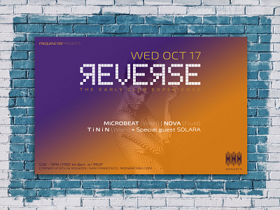 REVERSE IV club flyer clubbing flyer clubbing poster flyer design graphic design house music music music art poster san francisco