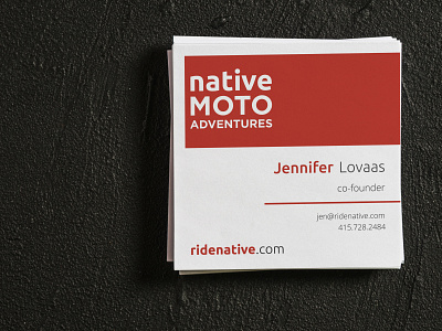 Native Moto Adventures Business Card brand design brand identity business card