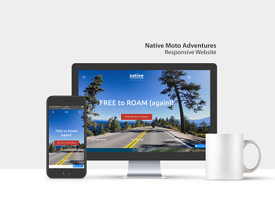 Native Moto Adventures Website desktop graphic design logo website