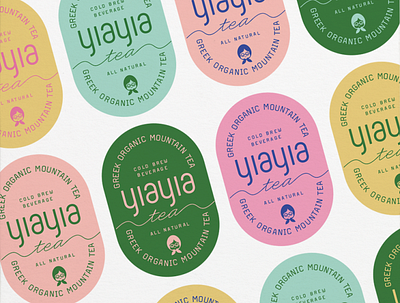 YIAYIA TEA - GREECE brand identity branding design illustration logo packaging vector