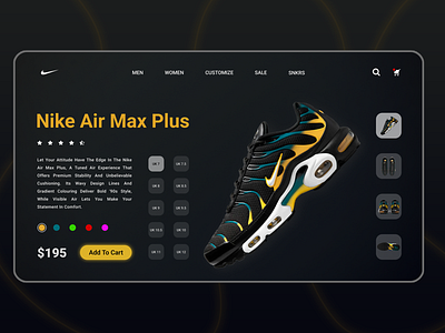 Nike Webpage Design air max airmax boot design ecommerce fashion footwear graphic design homepage landing page nike shoe sneakers ui ui design uiux ux design web design website website design