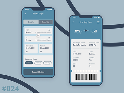 Daily UI 024 - Boarding Pass