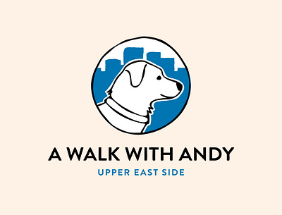 Dog Walking Service Logo branding hand drawn icon illustraion logo logodesign nyc