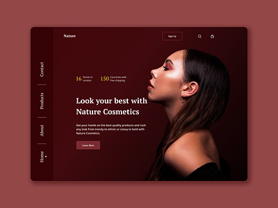 Landing Page for Cosmetic Brand brand concept design designispiration landing landing page concept landing page design landing page ui landingpage makeup makeup website ui user experience userinterface ux web website website concept website content website design