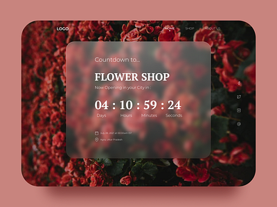 Countdown Timer branding countdowntimer dailydesign dailyui dailyui014 dailyuichallenge designispiration figmadesign flowershop timer ui uidesign uiux website websiteui