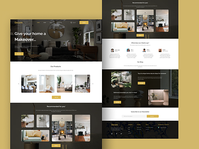 Home Decor E-commerce branding dailydesign dailyui design designispiration home ecor home interior interior landing page ui uidesign ux webdesign website websiteui