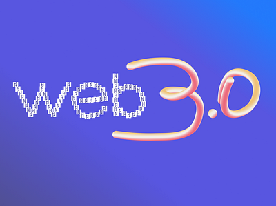 Inscription WEB 3.0 3d collage digital graphic design illustration lettering nft web web 3.0