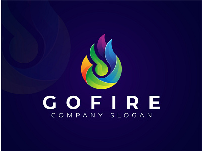 Go Fire 3d abstract logo 3d logo 3d modern logo abstract logo abstract logo design abstract modern logo brand style design fire logo letter logo design logo logo design ui