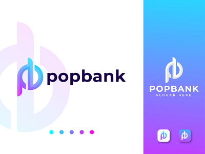 P+B Logo mark with Pop bank