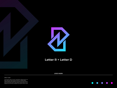 Letter R+ D Logo Mark 3d logo abstract logo abstract logo design brand style design design letter logo design letter mark logo desgn logo logo design r d r d letter r d letter logo rd logo