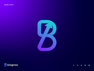 Modern "B" Letter Logo_ Biogrow Logo 3d abstract logo design animation b letter logo biogrow logo branding business logo economic logo graphic design growth logo illustration letter logo design logo logo design modern logo motion graphics new trending logo trad logo trending logo ui