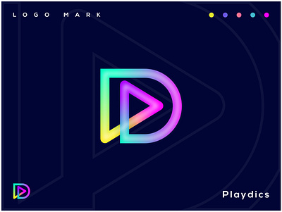 Playdics modern logo / logo mark / gradient logo abstract logo brand identity branding coin coinin crypto cryptocurrency d logo design finance gradient graphic design letter d letter logo design logo logo design logomark modern logo monogran token