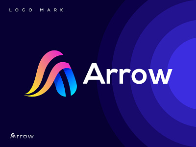 A + Arrow Logo Concept 3d logo arrows blockchain branding building cube flower geometric gradient isometry letter a logo logo constructions mark molicule shopping spiner textile tringle waves