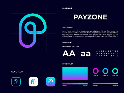 Payzone logo mark + Brand identity arrow branding design graphic design icon identity illustration letter logo design logo p p logo