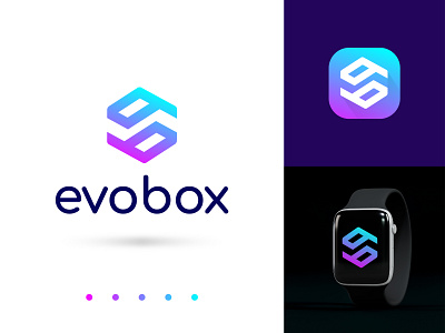 Evobox logo mark + icon brand identity branding evobox icon logo logodesign