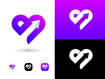 Love Logo aplication app atraction brand design branding creative logo crush date dating grow growth heart hearts letter logo logo logo design love love icon monogram partner
