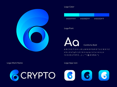 Crypto logo altcoin app blockchain branding c letter code connection crypto crypto abstract logo crypto coin cryptocurrrency currency ethereum fintech gradient icon letter logo software vector