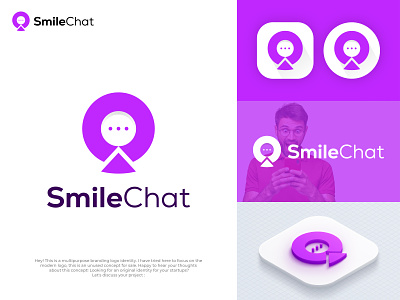 Smile chat logo design