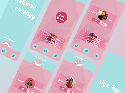 Dating app design - Creative ! app creative dating graphic design mobile ui ux
