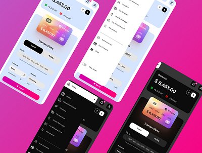 Payment App - With Dark Mode app design creative dark design graphic design mobile payment ui