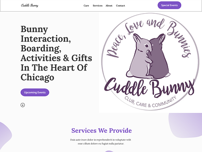 Cuddle Bunny (website redesign)