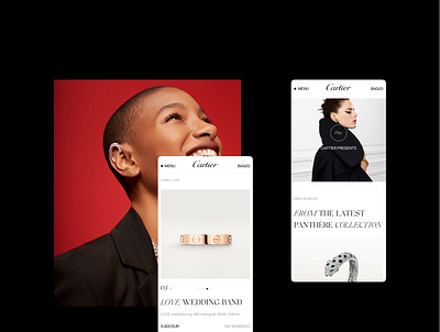 Cartier redesign project concept design graphic design html interface productdesign ui ux