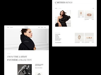 Cartier redesign project concept design graphic design html interface productdesign ui ux