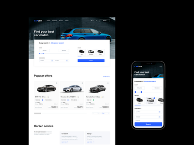 CARZEN mvp concept design html interface productdesign ui ux