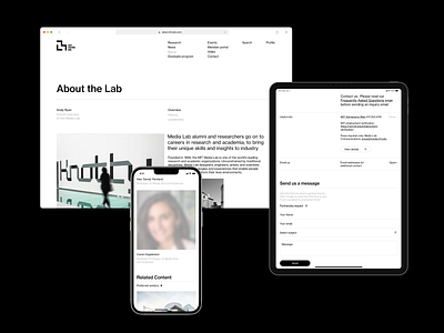 MIT Media Lab redesign concept branding concept design html illustration interface productdesign ui ux