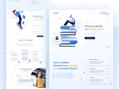 Eduzio - Online Education platform UI design blue clean education figmadesign flat homepage illustration minimalism modern ui uidesign uidesigner uiux uiuxdesign