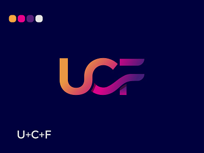 UCF Letter logo branding design graphic design illustration logo logo design logotype minimal typography ui ux