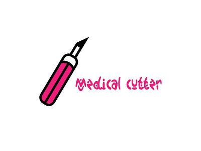 Medical Surgery cutter blade with coloureful icon and #branding branding design health hospital icon logo medical medical design medical logo surgery typography vector