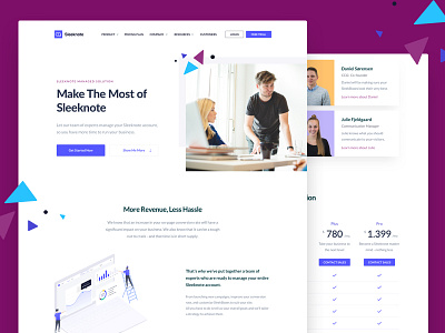 Sleeknote - Landing Page egagement tool landing page saas sleeknote