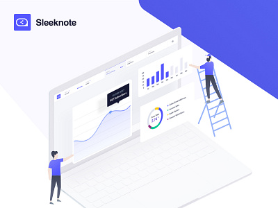 Landing Page Illustration Work illustration reports sleeknote