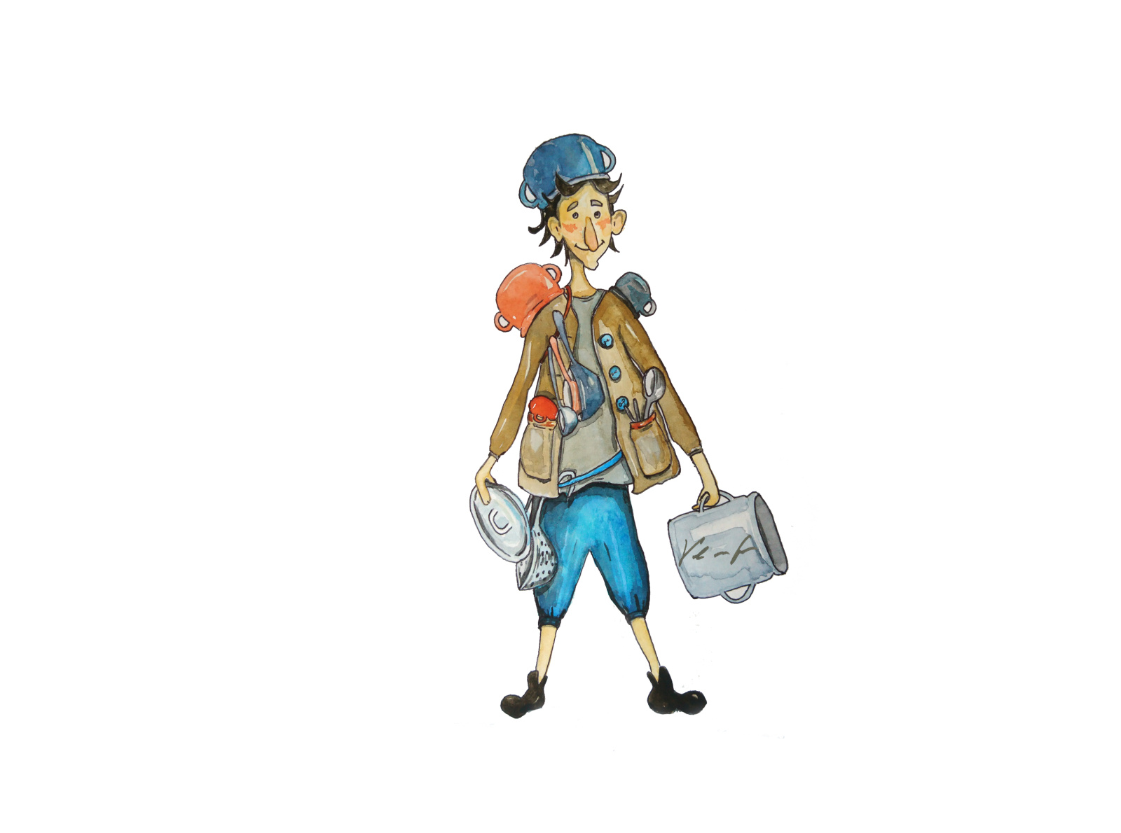 THE FUNNY SAUCEPAN MAN by Vlaty on Dribbble