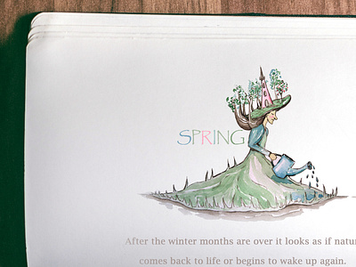 Spring illustration. For kids.