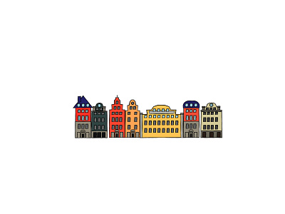 Illustration of Stockholm, Sweden branding city design digital dribbble illustration illustrator sweden vector