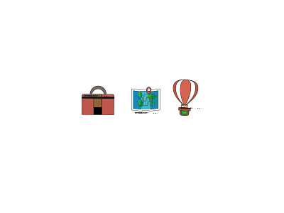 Travel icons branding design digital dribbble illustration illustrator logo ui ux vector